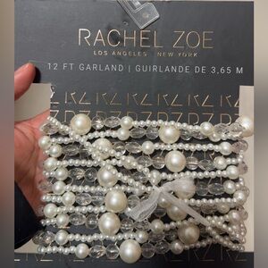 Rachel Zoe Ivory and Clear Beaded Garland